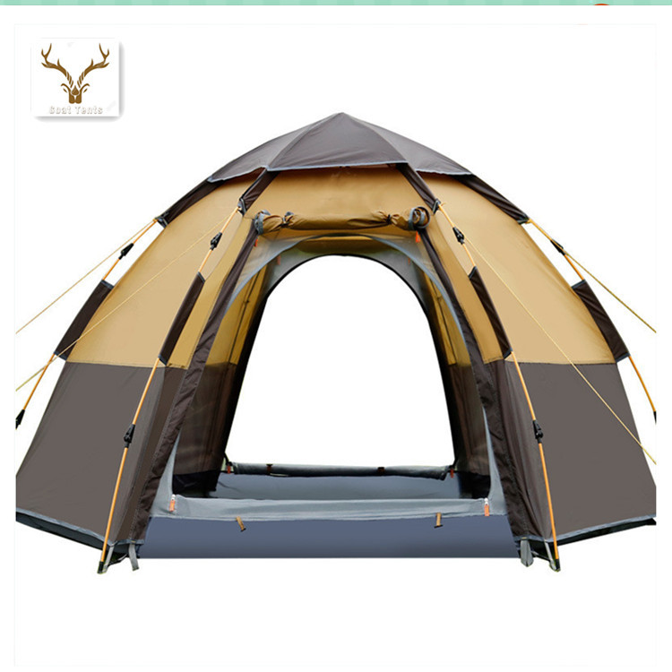 Goat Outdoor Big Space Hexagon 3 to 8 People Automatic Rainproof Camping Family Leisure Tent